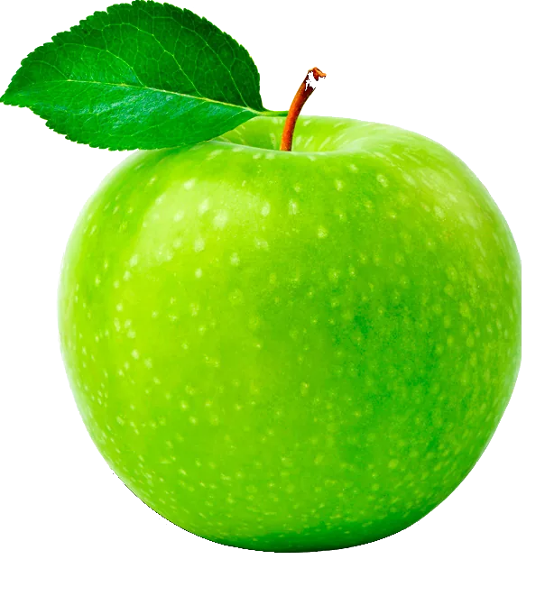 Manzana verde — símbolo del conocimiento del valor de tu marca